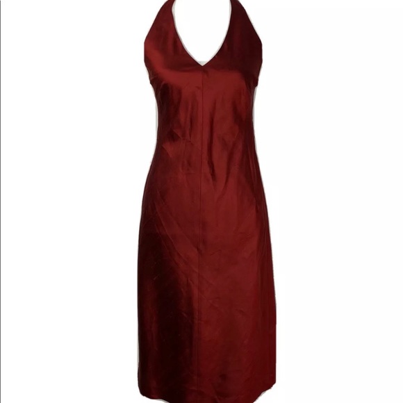 deep red cocktail dress